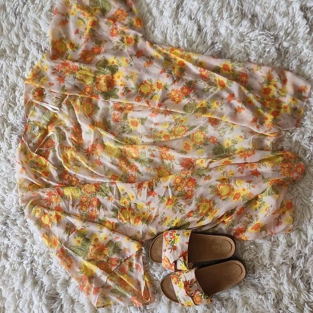 Aerie Swimsuit cover up and matching shoes size 8